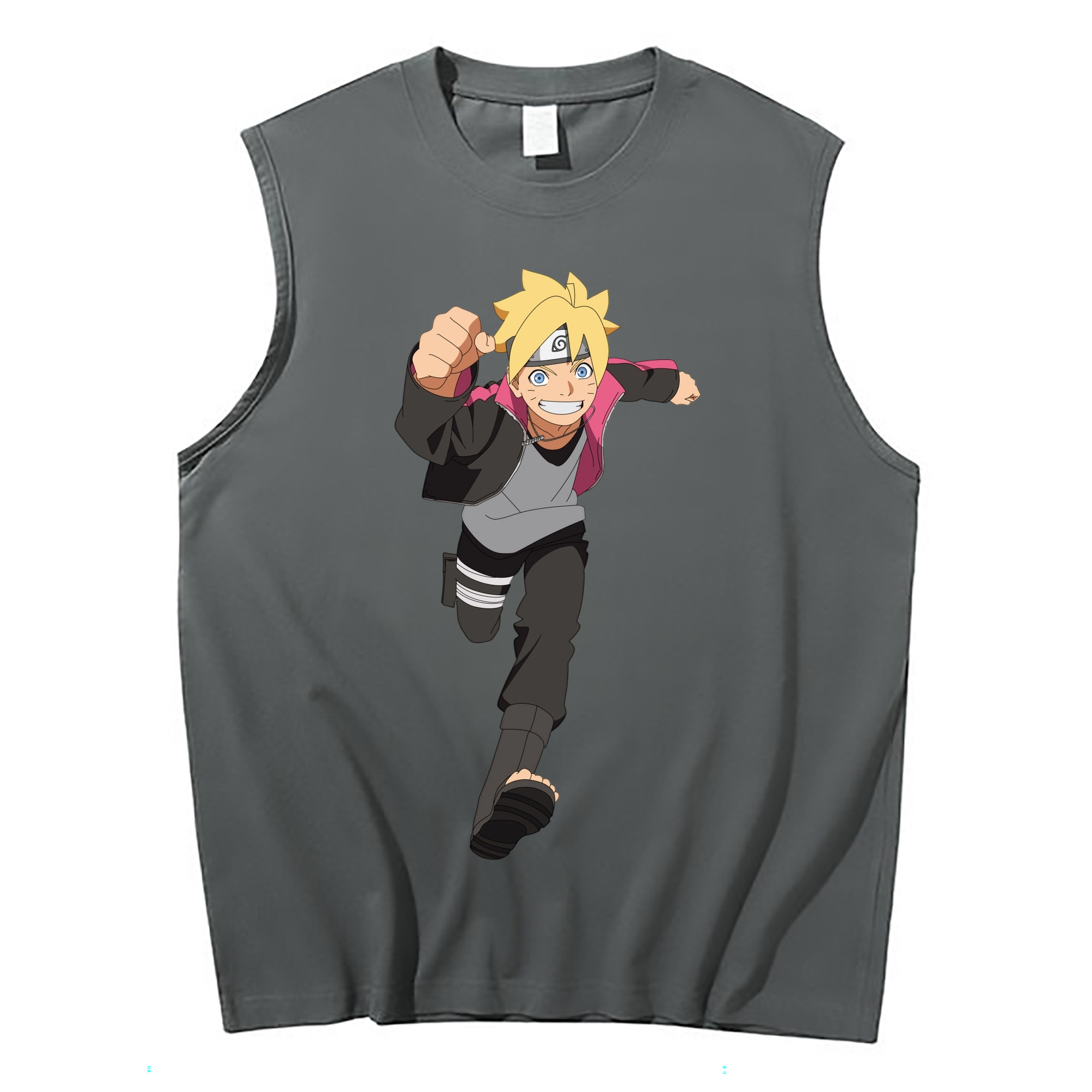 （画像用） NARUTO -ナルト- うずまき ボルト Uzumaki Boruto コットン100％タンクトップ（フロントプリント）